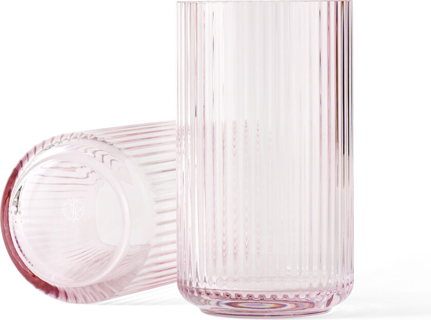 Lyngby Vase glass 15 cm lys rosa