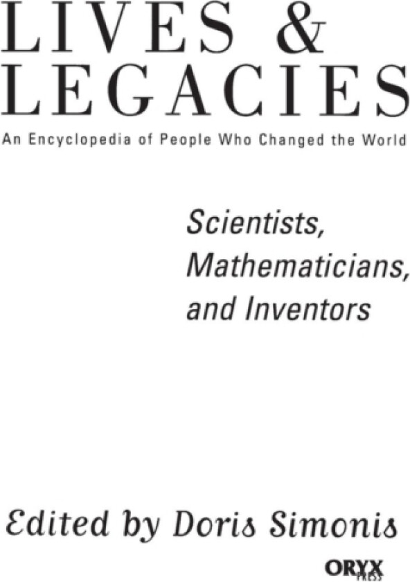 Scientists, Mathematicians, and Inventors av Doris Simonis (Hardcover)