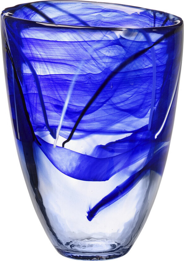 Kontrast Blå Vase 20cm.