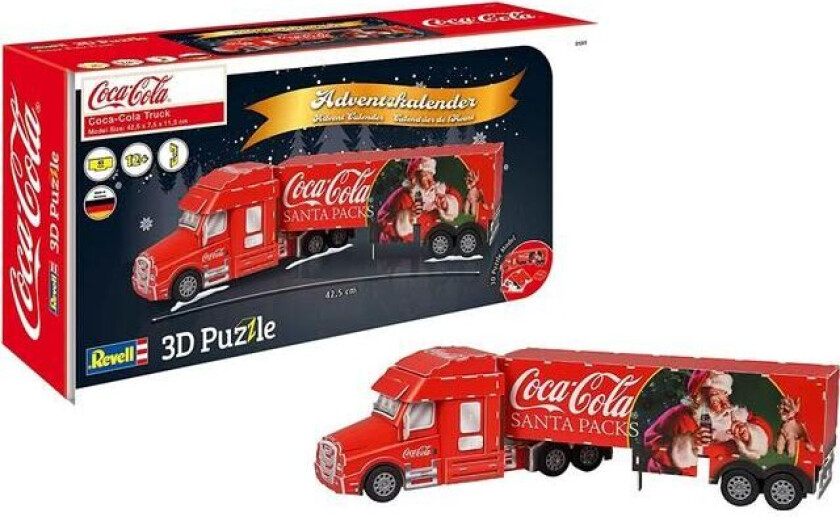 Revell 3D-puzzle Adventskalender Coca-Cola-Truck