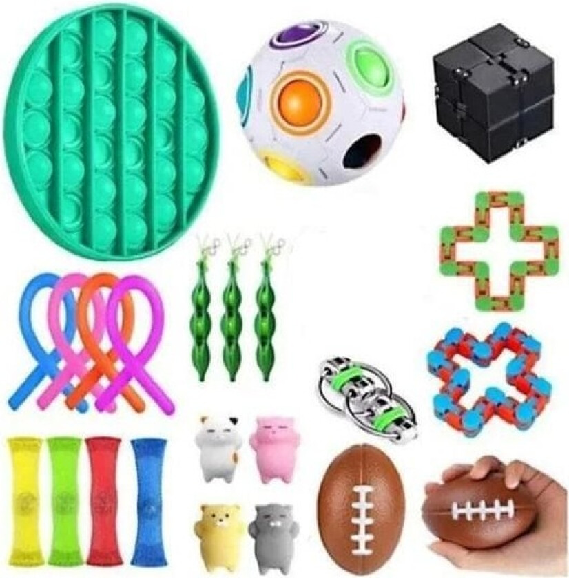 22-PACK Beroligende Fidget Toy Ball Stress Ball Pop It