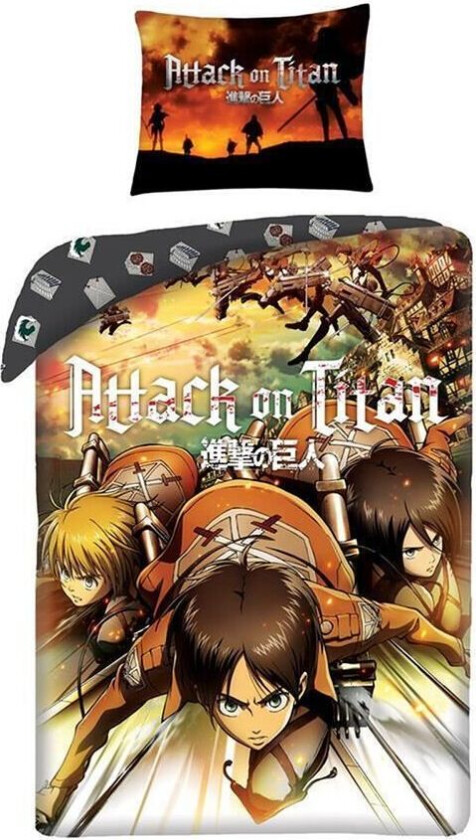 Titan Attack On Titan Sengetøy Sengesett 140x200cm