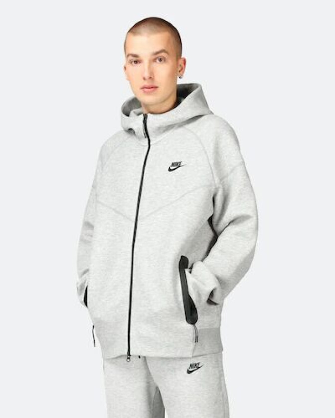 Tech fleece hettegenser Grå Male M