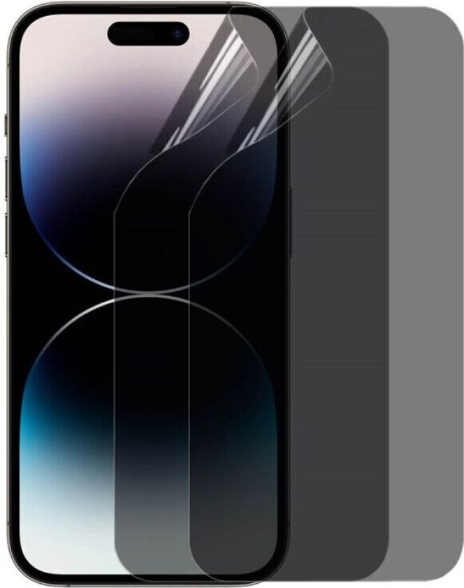 2-pak Privacy Skjermbeskytter 3D Soft HydroGel Apple iPhone 14 Pro Max