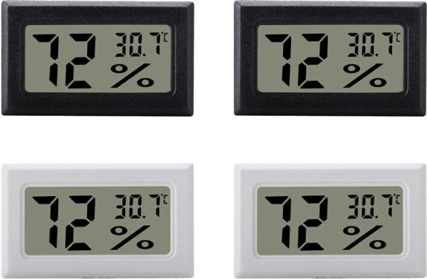 INF Mini digitalt hygrometer / termometer 4-pakke