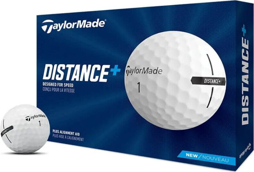 Taylormade Distance + Golfball Hvit