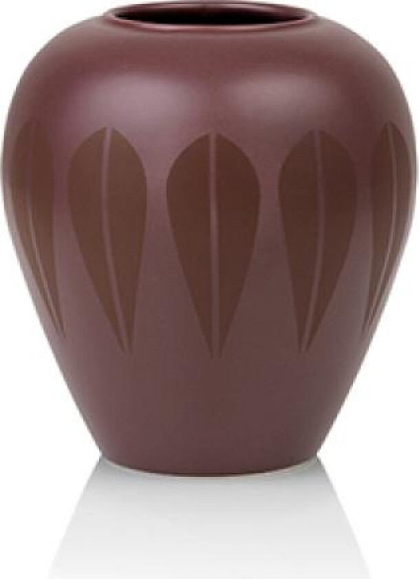 Lucie Kaas Lotus Vase Mørkerød 11 cm