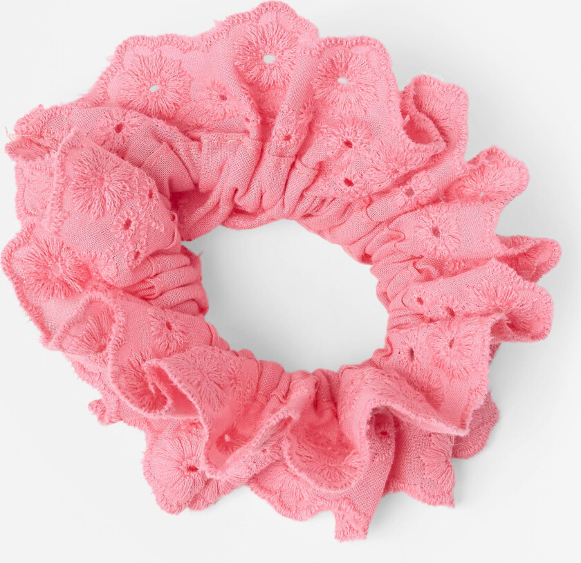 Scrunchie med broderie anglais