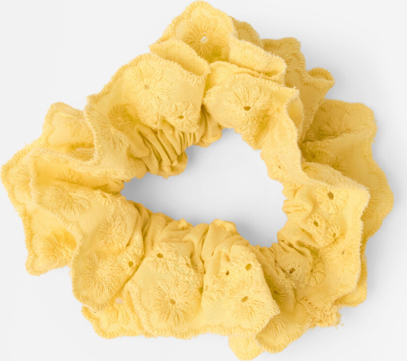 Scrunchie med broderie anglais