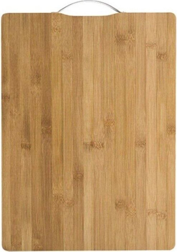 Skjærebrett i bambus med metallhåndtak (45x32cm)