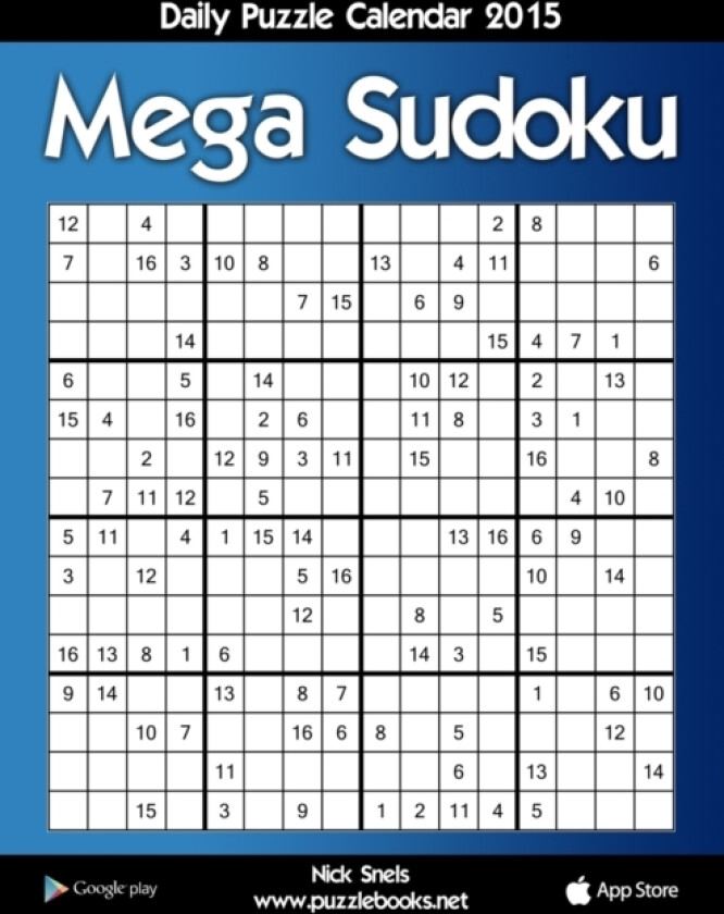 Daily Mega Sudoku 16x16 Puzzle Calendar 2015 av Nick Snels (Paperback)