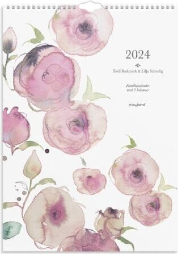 Familiekalender Toril Bækmark & Lilja Scherfig 5 kol. A3 2024