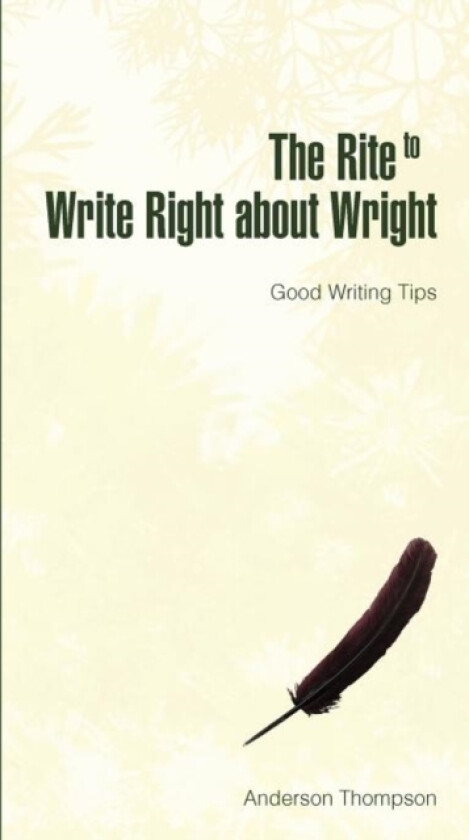 The Rite to Write Right about Wright av Geneva Anderson Thompson (Paperback)