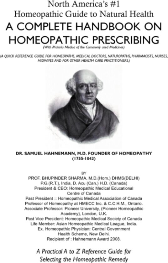 North America's #1 Homeopathic Guide to Natural Health av Bhupinder M D Sharma (Paperback)