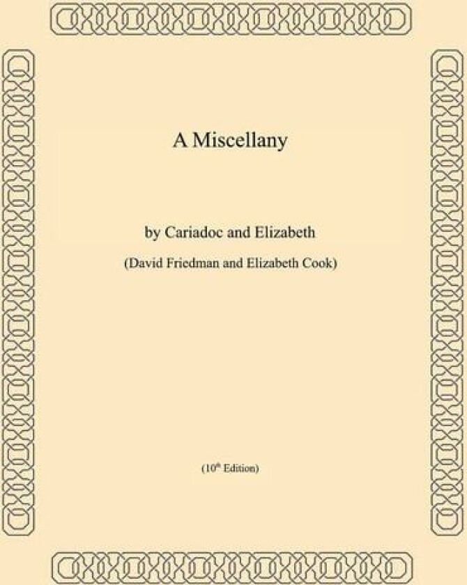 A Miscellany av Elizabeth Cook, David Friedman (Paperback)