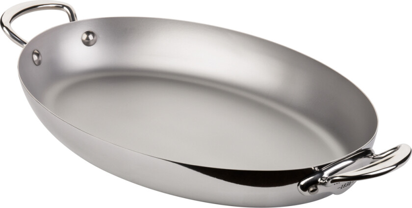 Bilde av Cook Style panne med 2 grep oval stål - 30 cm