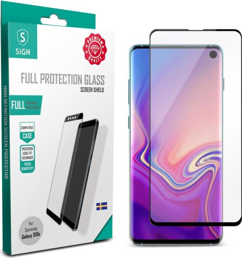 SiGN Heldekkende Skjermbeskytter for Samsung Galaxy S10e