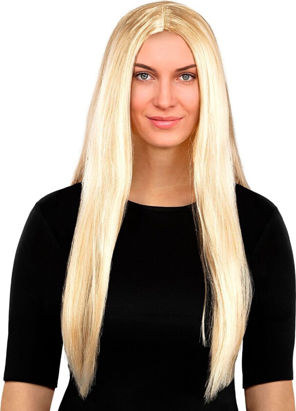 FUNIDELIA Blonde Rett Parykk til dame - Størrelse: 0 - Hvit