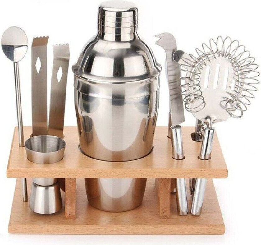 Bartender Kit med Shaker & Tilbehør - Barsett / Cocktail Sett