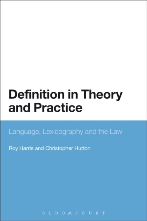Definition in Theory and Practice av Roy Jr. Harris, Christopher Hutton (Paperback)