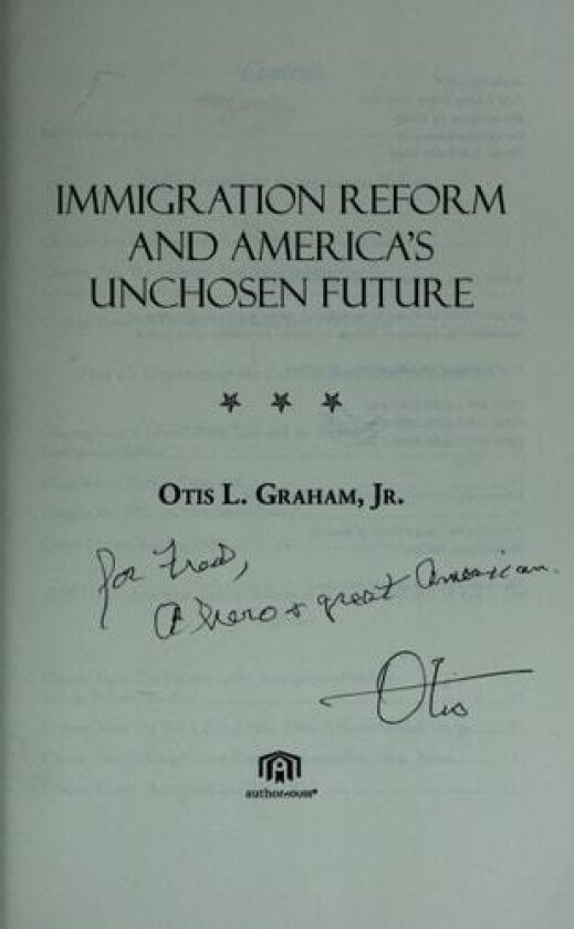 Immigration Reform and America's Unchosen Future av Jr.Otis L. Graham (Paperback)