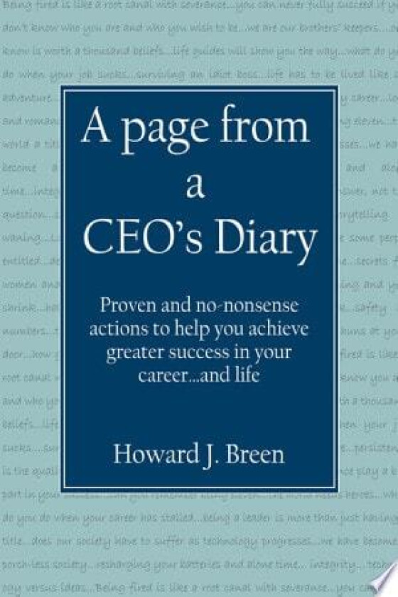 A page from a CEO's Diary av Howard Breen (Hardcover)