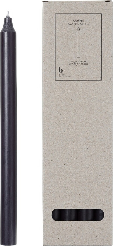 Bilde av Broste Copenhagen Kronelys Ø2,1xH29cm Northern Dusk 8stk i Gaveeske