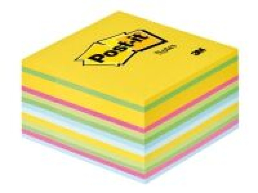 Post-it 2030-U - Kubisk notisblokk - 76 x 76 mm - 450 ark - assortert