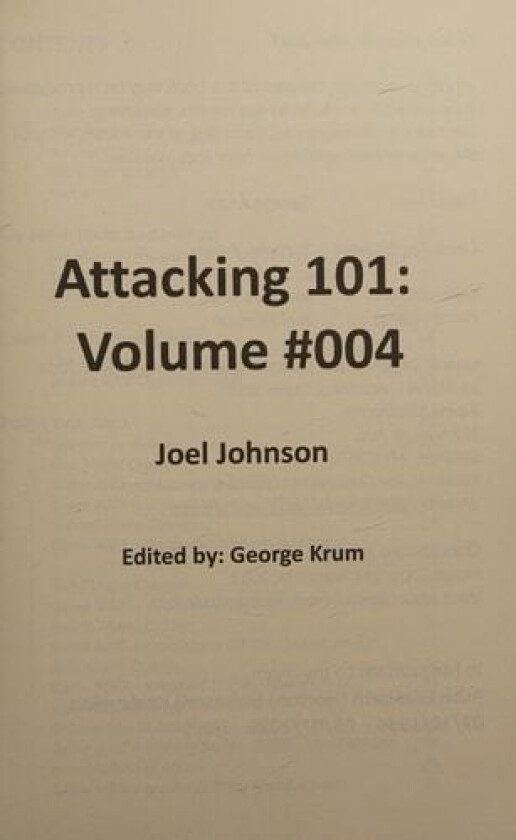 Attacking 101 - Volume #004 av Joel Johnson (Paperback)