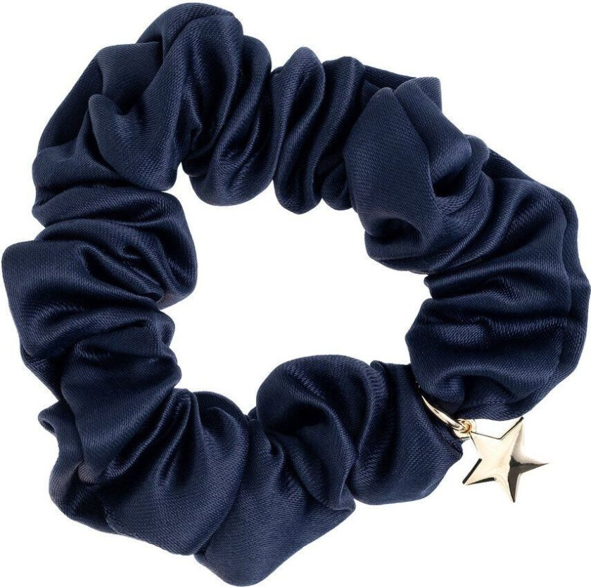 DARK Satin Scrunchie Navy Blue