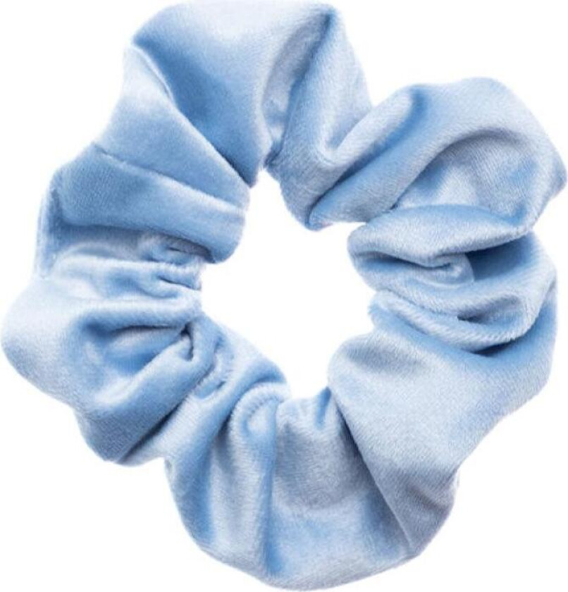 DARK Velvet Scrunchie Light Blue
