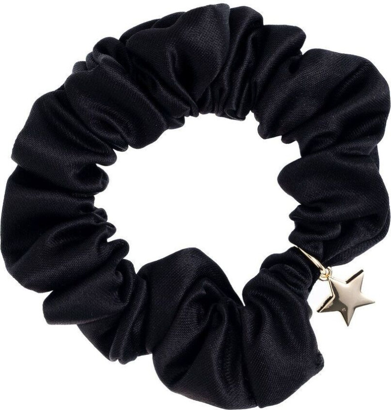 DARK Satin Scrunchie Black