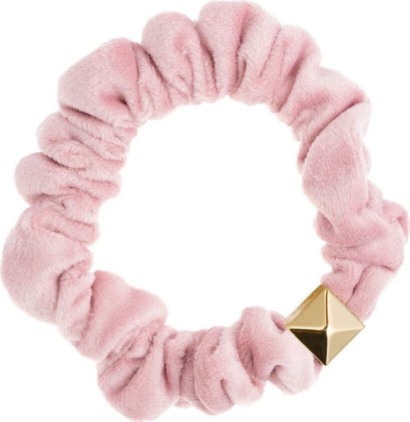 DARK Velvet Mini Scrunchie Light Rose