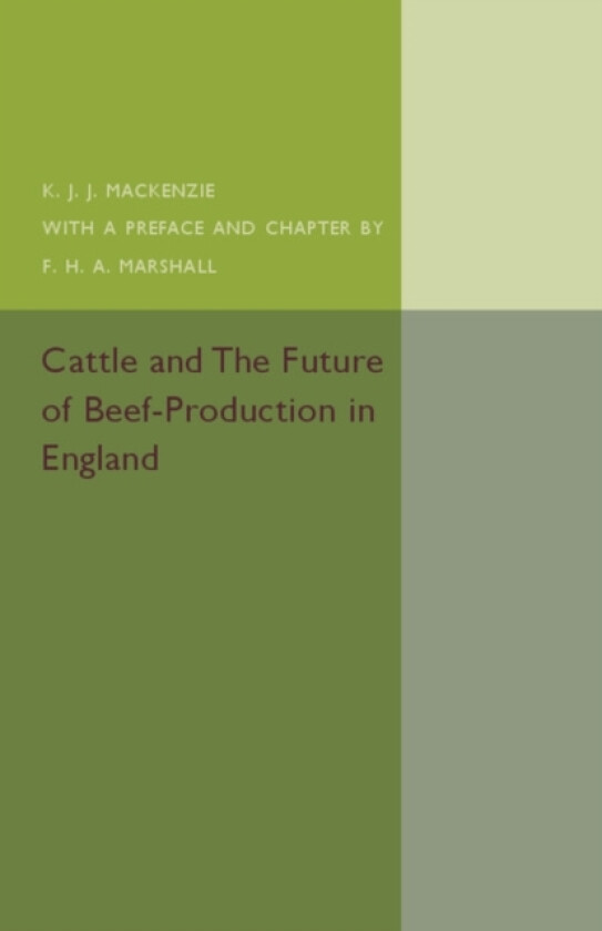 Cattle and the Future of Beef-Production in England av K.J.J. Mackenzie (Paperback)