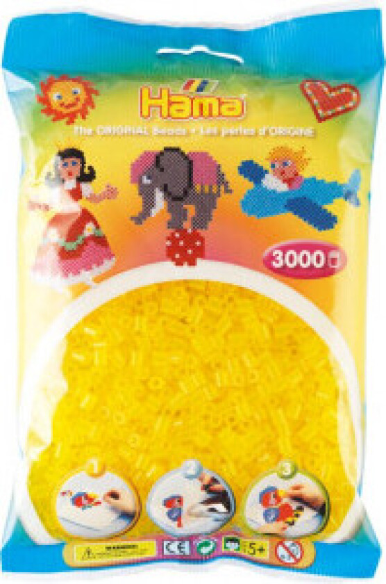 Midi-perler 201-14 Transparent gul - 3000 stk.