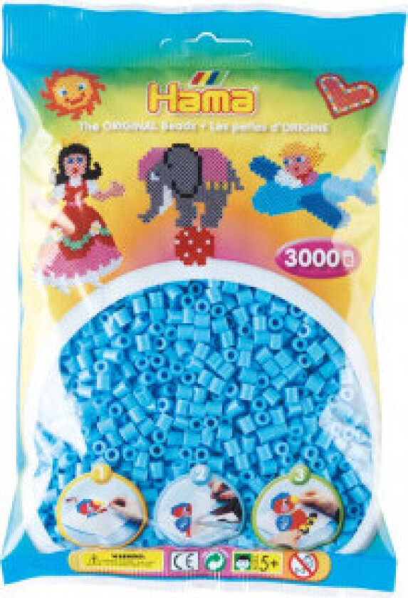 Midi Perler 201-46 Pastellblå - 3000 stk