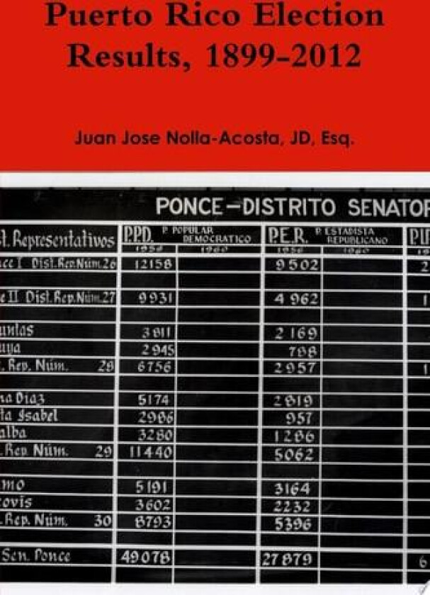 Puerto Rico Election Results, 1899-2012 av JD Juan Jose Nolla-Acosta (Paperback)