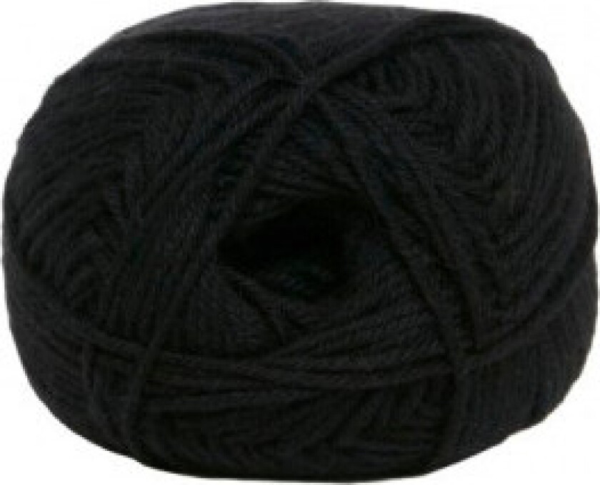 Cotton No. 8 Garn 199 Svart