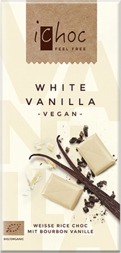 Ichoc White Vanilla Vegansk Øko - 80 g