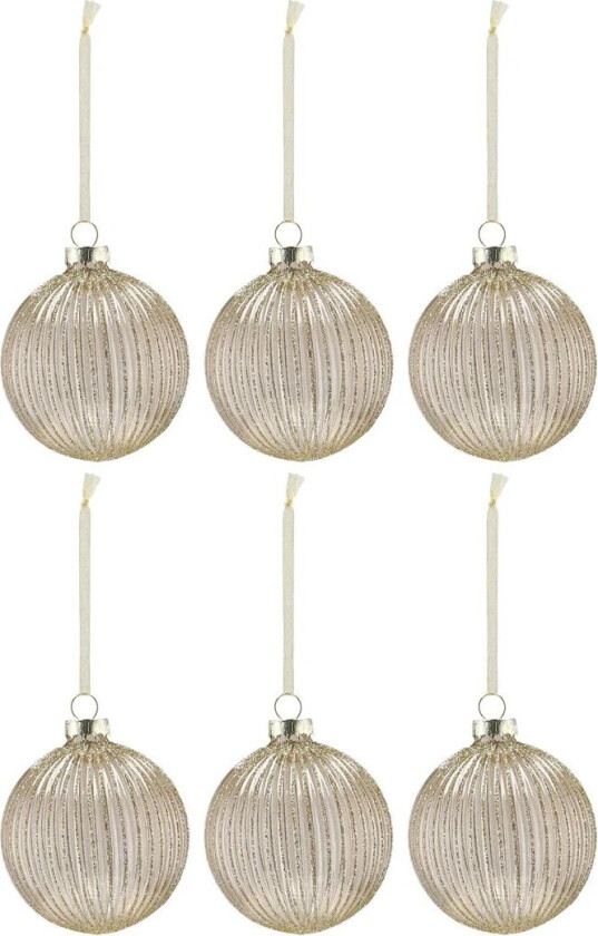 Holiday juletrekule 6-pakning Gold