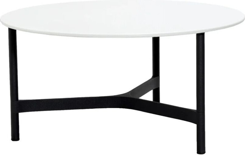 Twist sofabord Large Ø90 cm White-lava grey