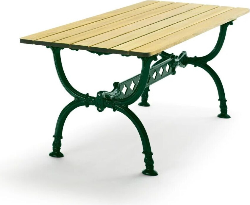 Byarum bord 142x72 cm Furu impregnering, grønt stativ