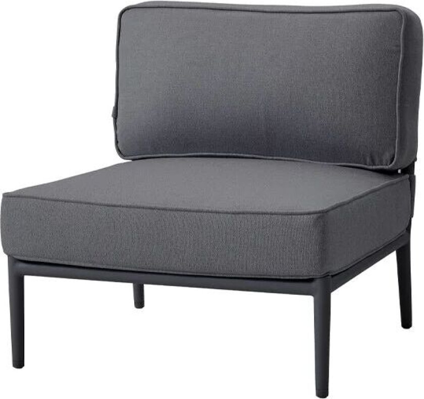 Conic modulsofa Cane-Line airtouch grey, enkel, inkl. puter