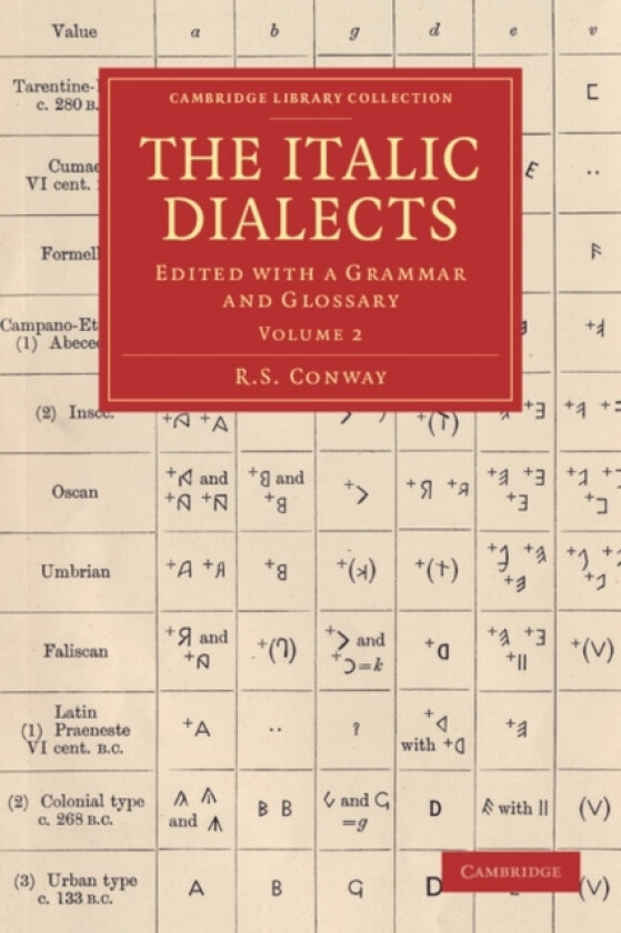 The Italic Dialects av R.S. Conway (Paperback)
