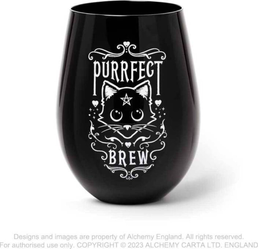 Wine Glass: Purrfect Brew