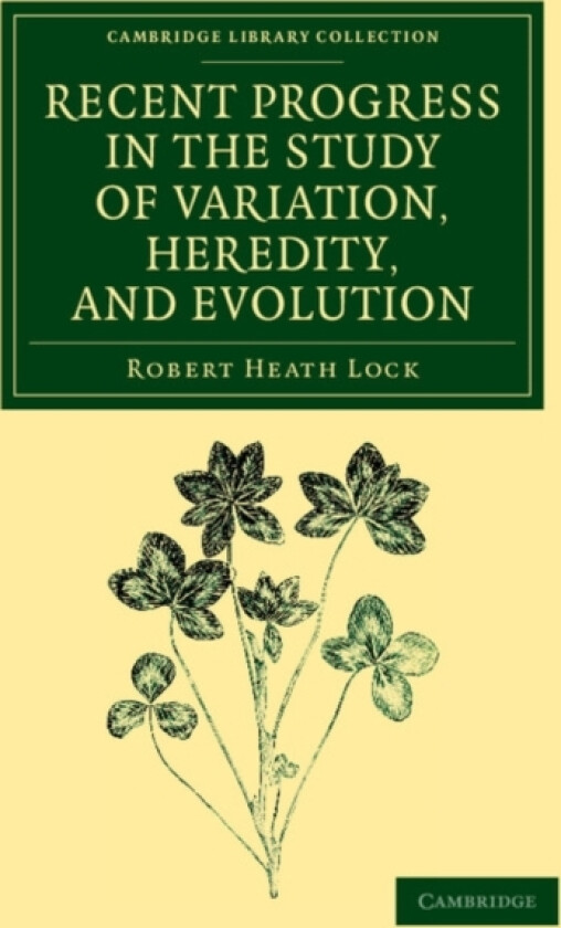 Recent Progress in the Study of Variation, Heredity, and Evolution av Robert Heath Lock (Paperback)