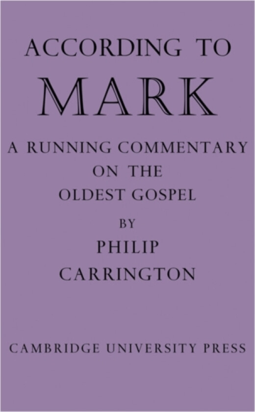 According to Mark av Philip Carrington (Paperback)