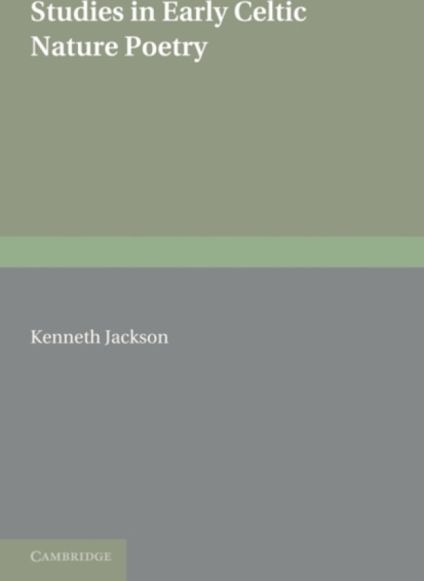 Studies in Early Celtic Nature Poetry av Kenneth Jackson (Paperback)