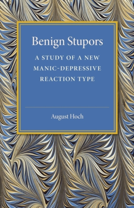 Benign Stupors av August Hoch (Paperback)