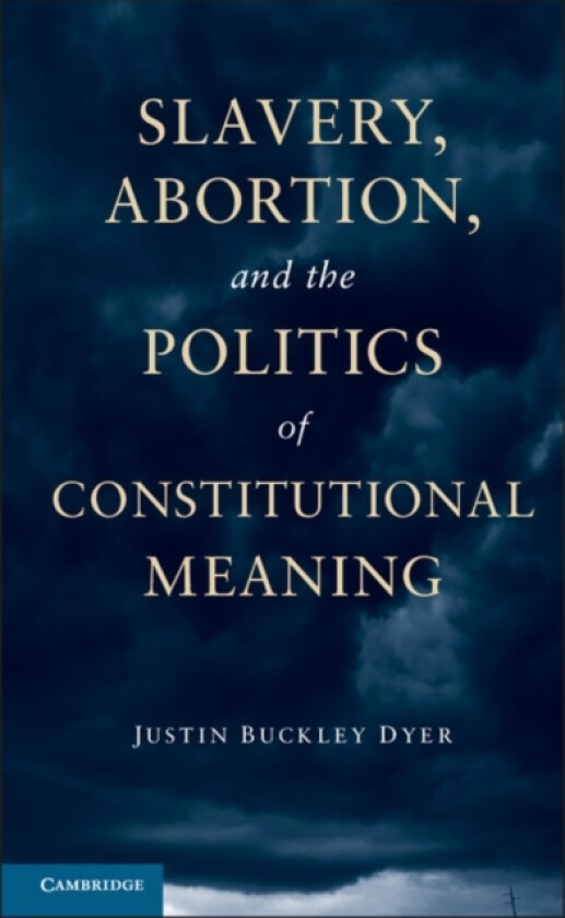 Slavery, Abortion, and the Politics of Constitutional Meaning av Justin Buckley Dyer (Hardcover)